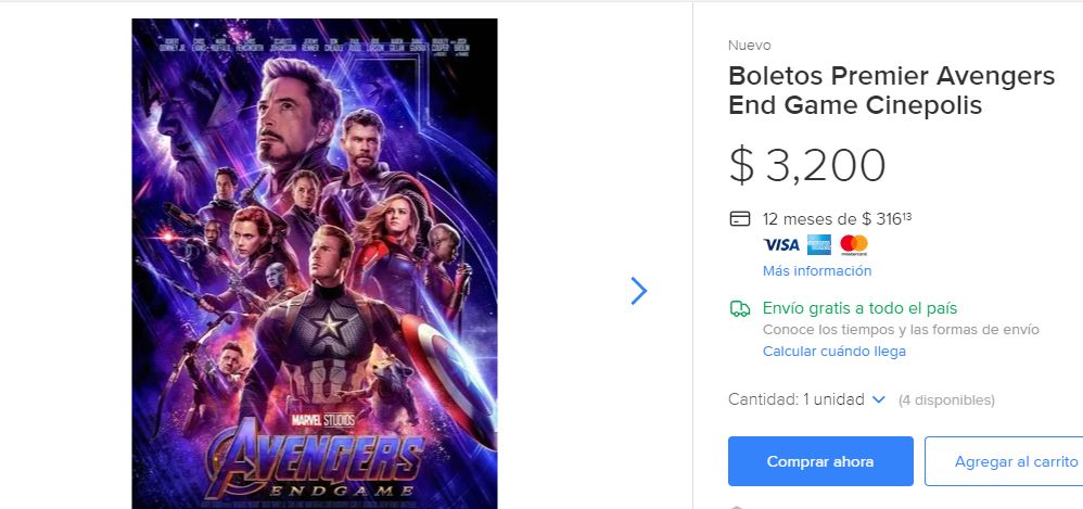 Hasta en 3 mil 200 pesos reventa de boletos para Avengers