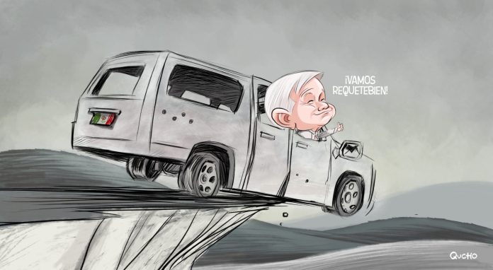 cartón-qucho-amlo-andrés manuel lópez obrador-partidero-inseguridad