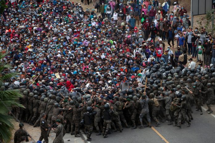 caravana migrante-guatemala-honduras