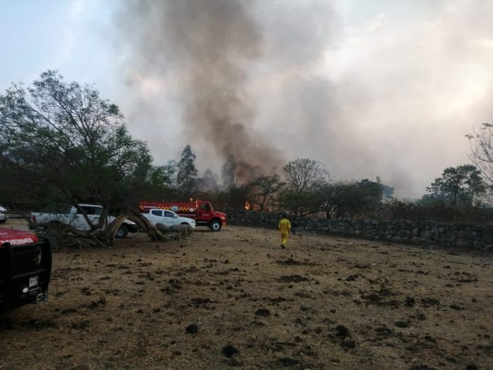 incendio-partidero-bosque-la primavera-alerta atmosférica-contingencia