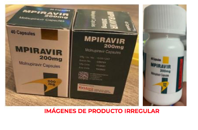 Alerta sanitaria por venta de falso molnupiravir
