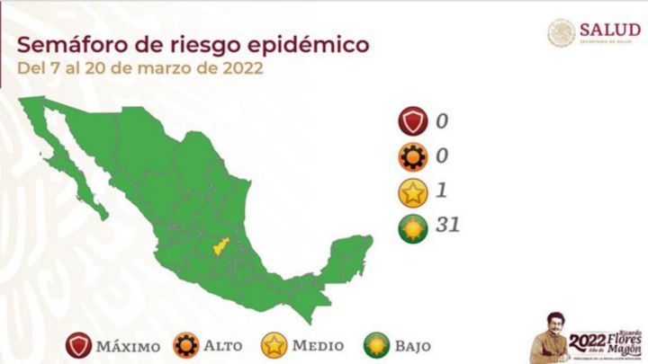 México se pinta de verde, sólo Querétaro queda en Semáforo Covid Amarillo