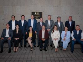 Verónica Delgadillo durante reunión de alcaldes de ciudades capitales en la Secretaría de Gobernación