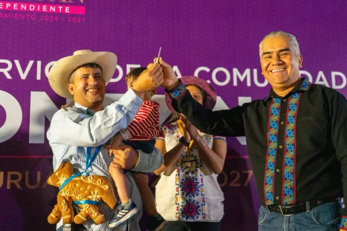 Carlos Manzo, en evento público. Foto: ayuntamiento de Uruapan.
