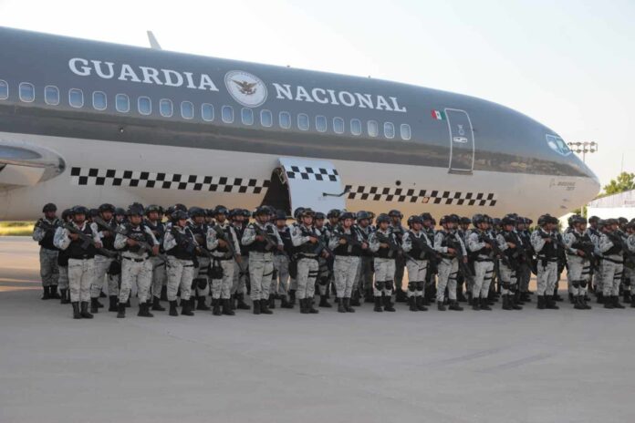 Guardia nacional en el operativo para capturar a El Mencho.